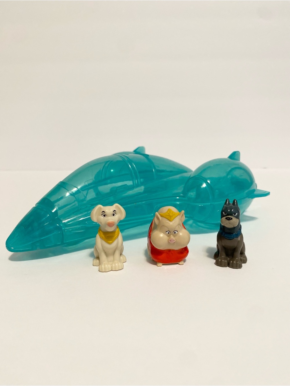DC League of Super Pets Invisible Jet Case Krypto PB Ace Dog Pig Figures Playset